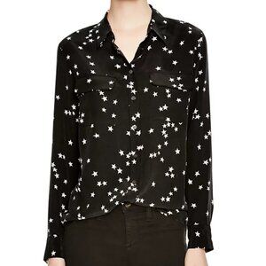 *SOLD* Equipment Slim Signature Long Sleeve Printed Silk Shirt XL